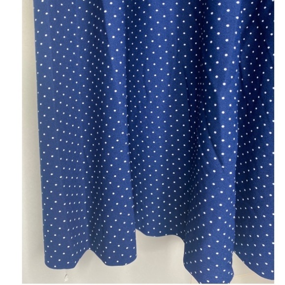 Vintage Lady Carol Petites of New York Polka Dot Navy Dress Sz 14 - Picture 6 of 8